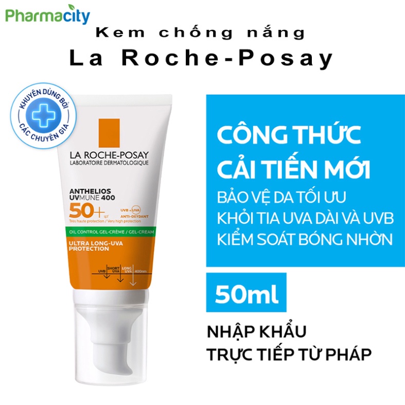 Kem Chống Nắng La Roche-Posay Anthelios Bảo Vệ Da Trước Tia UVB UVA SPF 50+ 50ml .