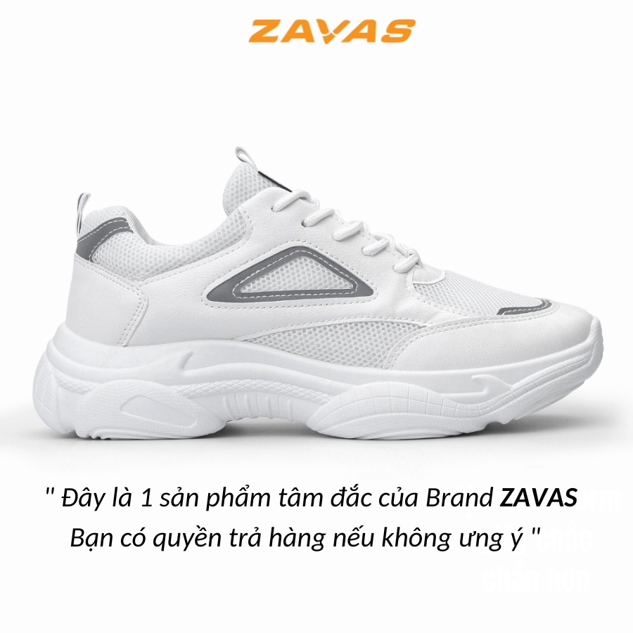 Giày thể thao nam đế cao ZAVAS đi êm chân form giày sneaker thoáng khí đế cao su công nghệ ép nhiệt_S391