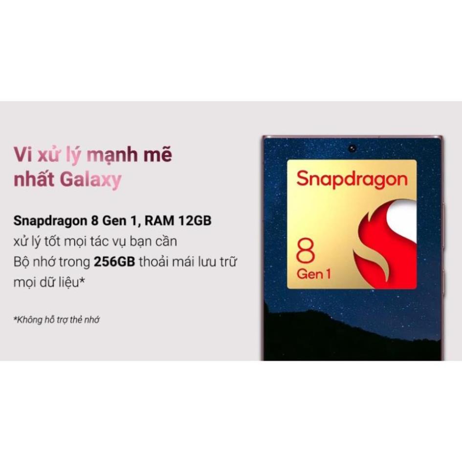 Điện thoại Samsung Galaxy S22 Ultra 5G bản Mỹ, Chip Snapdragon 8 Gen 1, FULLBOX - 2 SIM