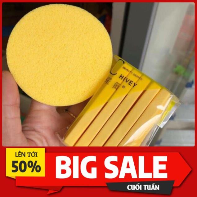 Miếng Bông Mút Bọt Biển ✅Rửa Mặt Chivey ✅Chính Hãng Loại 1✅Gói 12 Miếng - Phun Xăm Linh Bống