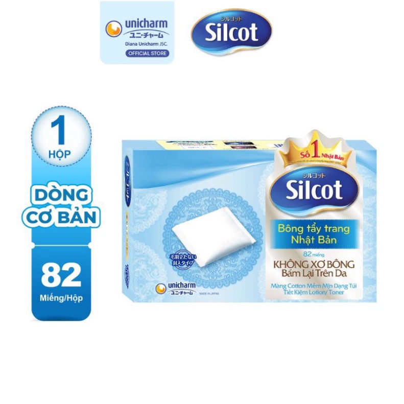 Bông Làm Sạch Mỹ Phẩm Silcot Hộp 82 Miếng