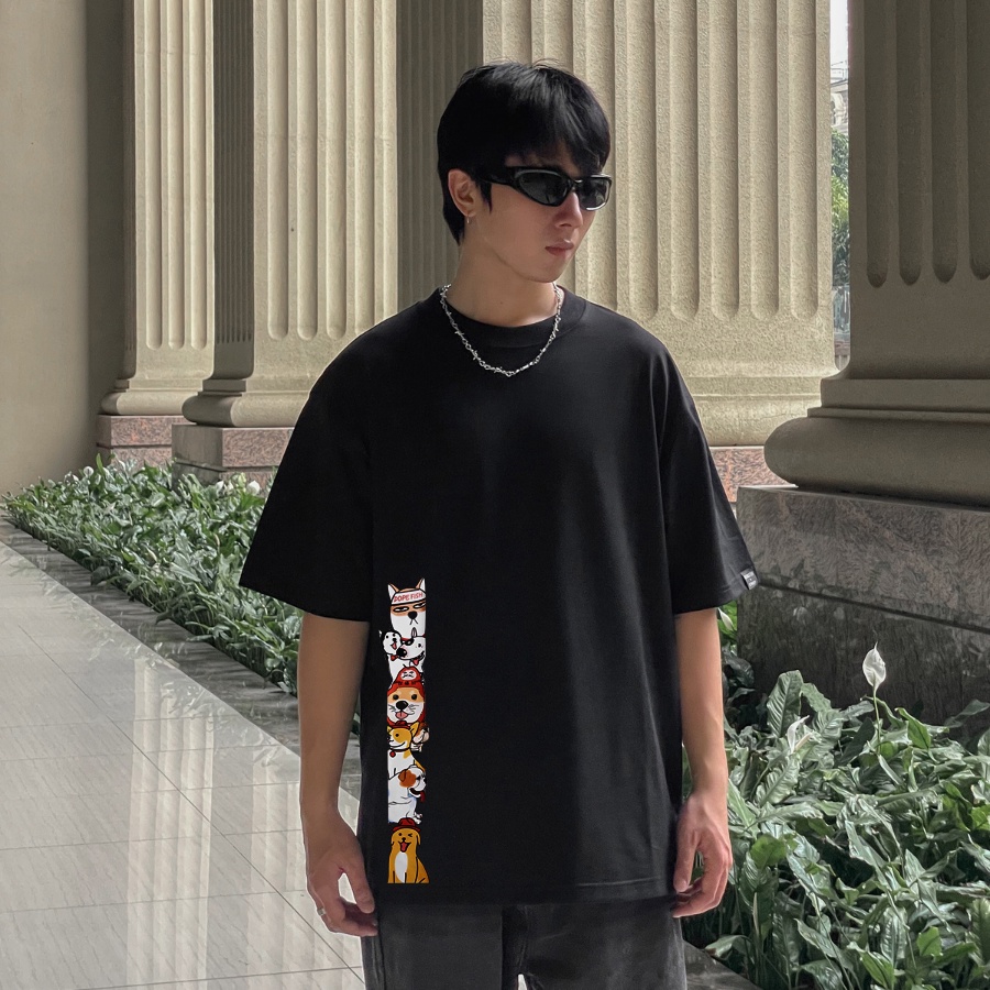 Áo thun unisex MONSTER X STREET Chó D-Dope phông tay lỡ nam nữ form rộng Local Brand