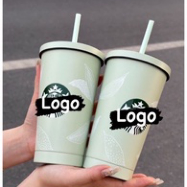 B1 Bình giữ nhiệt STK Cold Cup Xanh Mint Dung Tích 18Oz 532ml Giữ Nhiệt Tốt kèm ống hút