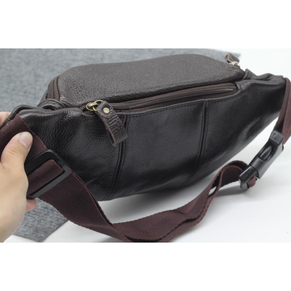 Túi Bao Tử. Túi Đeo Chéo Nam Da Bò Da Thật 100% Cao Cấp Thiết Kế Đơn Giản Thanh Lịch. BH 99 năm