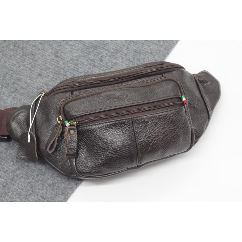 Túi Bao Tử. Túi Đeo Chéo Nam Da Bò Da Thật 100% Cao Cấp Thiết Kế Đơn Giản Thanh Lịch. BH 99 năm