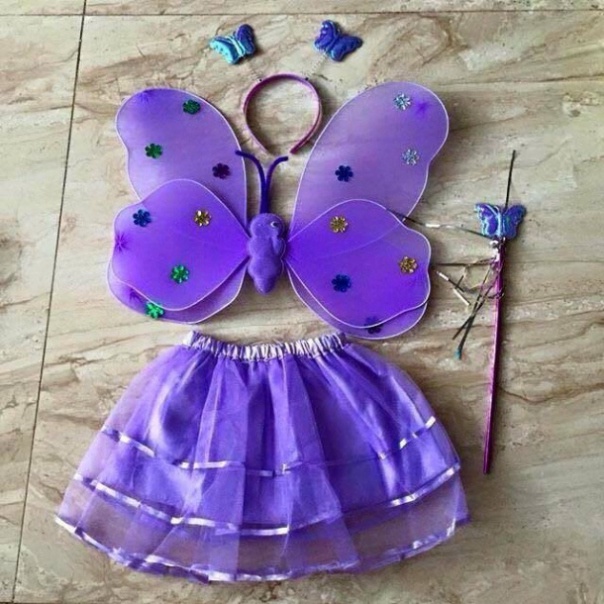 Set đồ cho bé gái vui chơi trung thu,nole,sinh nhật - Cánh tiên thiên thần kèm váy gậy và bờm cực xinh cho bé gái 2023