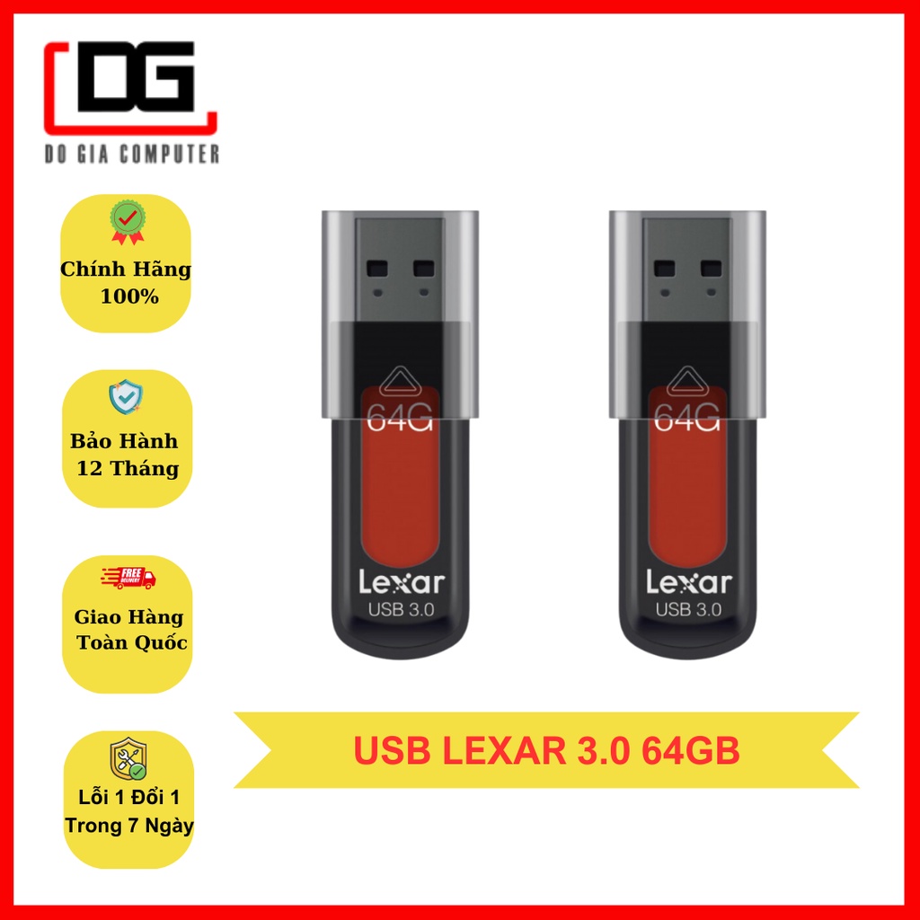 Usb Lexar Jump Drive S57 - 64GB 3.0 / RED