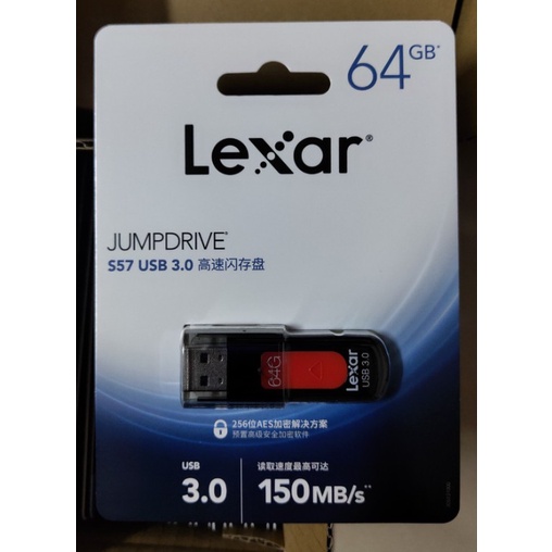 Usb Lexar Jump Drive S57 - 64GB 3.0 / RED