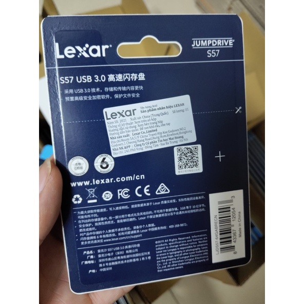 Usb Lexar Jump Drive S57 - 64GB 3.0 / RED