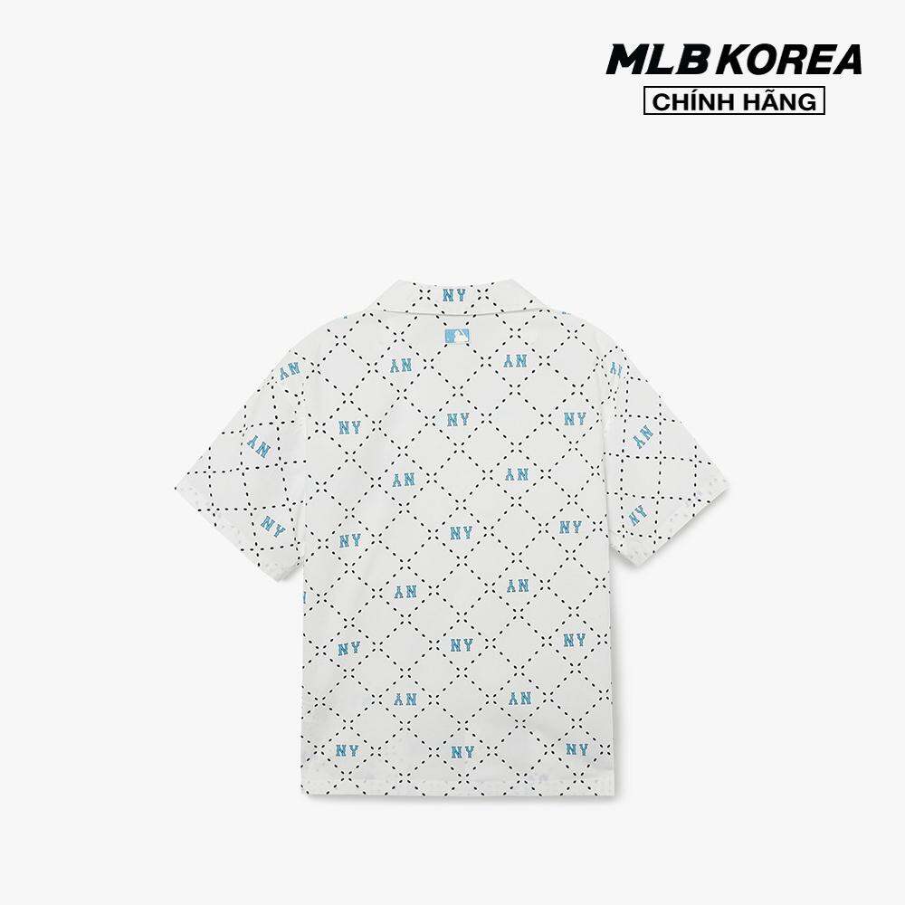 MLB - Áo sơ mi unisex cổ bẻ tay ngắn Mega Dia Monogram 3AWSM0533-50WHS