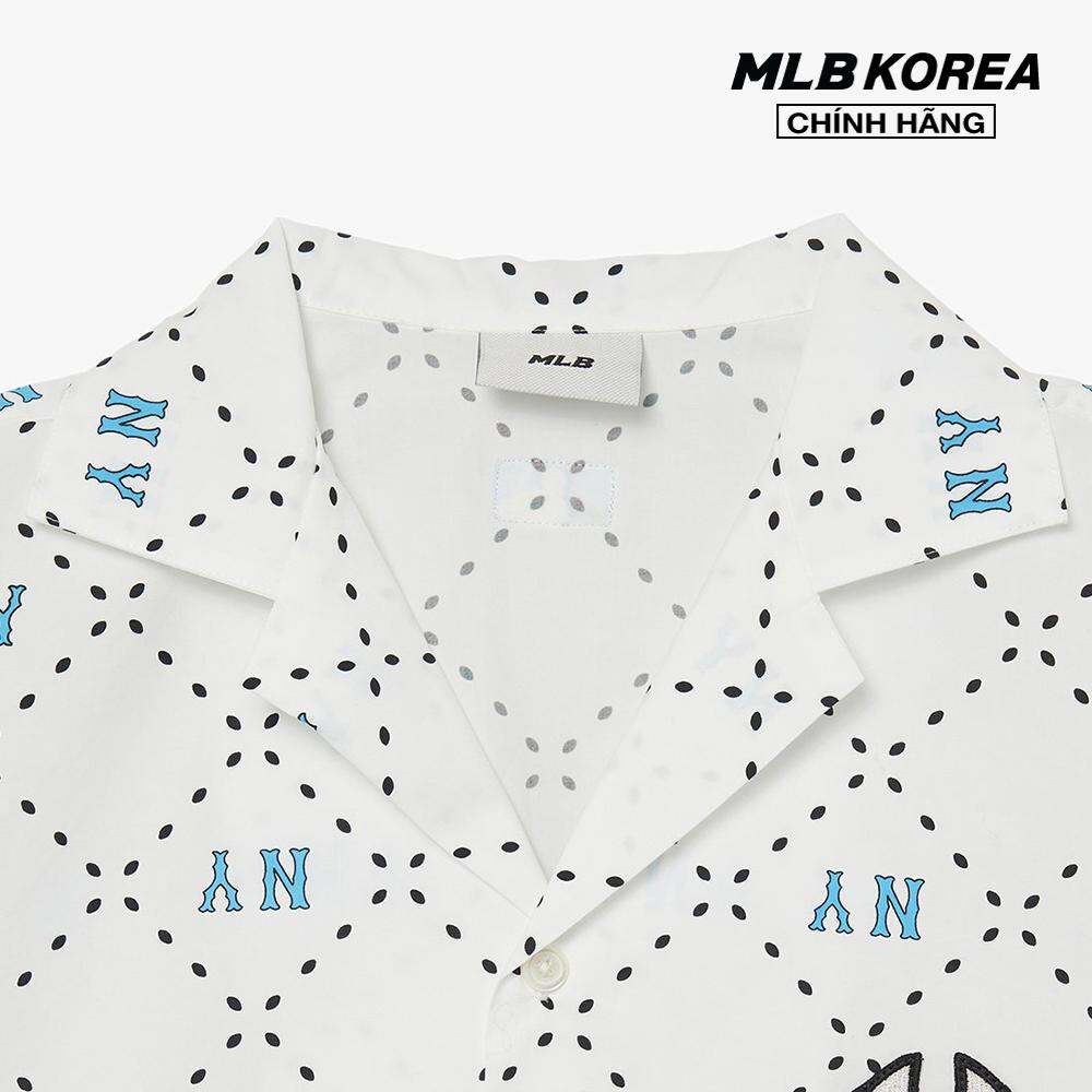 MLB - Áo sơ mi unisex cổ bẻ tay ngắn Mega Dia Monogram 3AWSM0533-50WHS