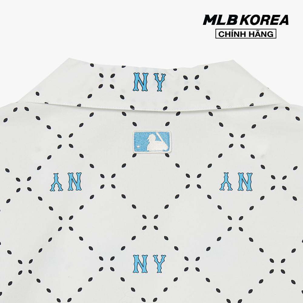MLB - Áo sơ mi unisex cổ bẻ tay ngắn Mega Dia Monogram 3AWSM0533-50WHS