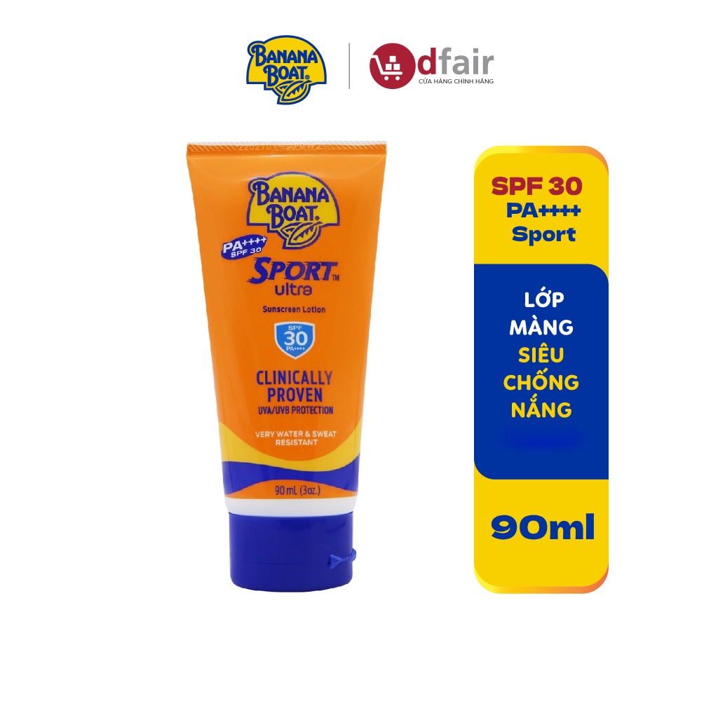 Kem Chống Nắng Thể Thao Banana Boat Sport Ultra Protect Sunscreen Lotion SPF30 PA+++ 90ML