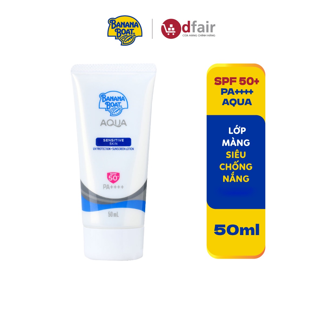 Kem Chống Nắng Banana Boat Aqua Sensitive Skin SPF50+/PA+++ 50ML