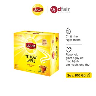 Hộp 100 gói trà túi lọc lipton nhãn vàng 2g/gói