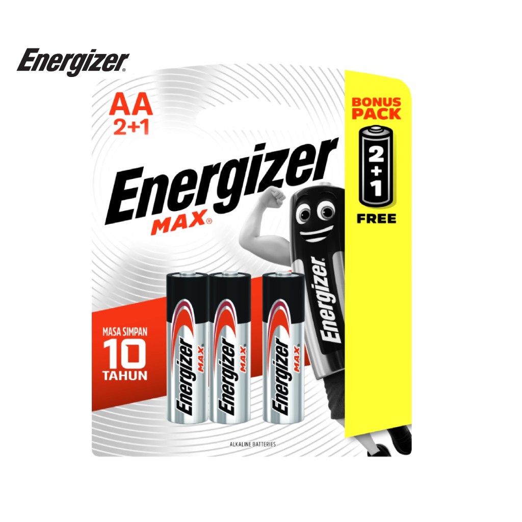 [Vỉ 2 Tặng 1] Viên Pin AA Energizer Max E91 BP2+1 - 100628295