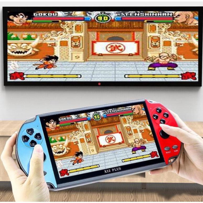 Máy chơi game X12 Plus - Có sẵn 20000 game - Màn hình 7 Inch - Nghe nhạc - Đọc Sách - Xem Phim