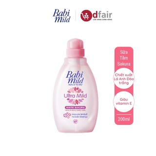 Sữa tắm em bé babi mild - white sakura chai 200ml - 100961733