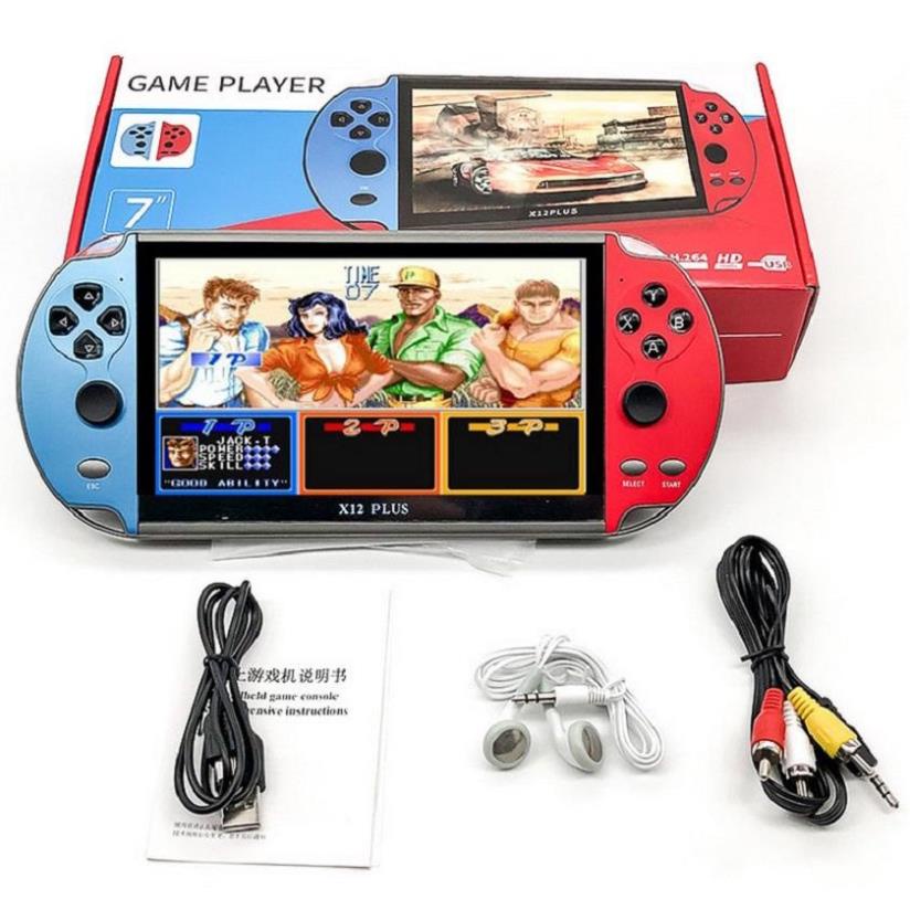Máy chơi game X12 Plus - Có sẵn 20000 game - Màn hình 7 Inch - Nghe nhạc - Đọc Sách - Xem Phim