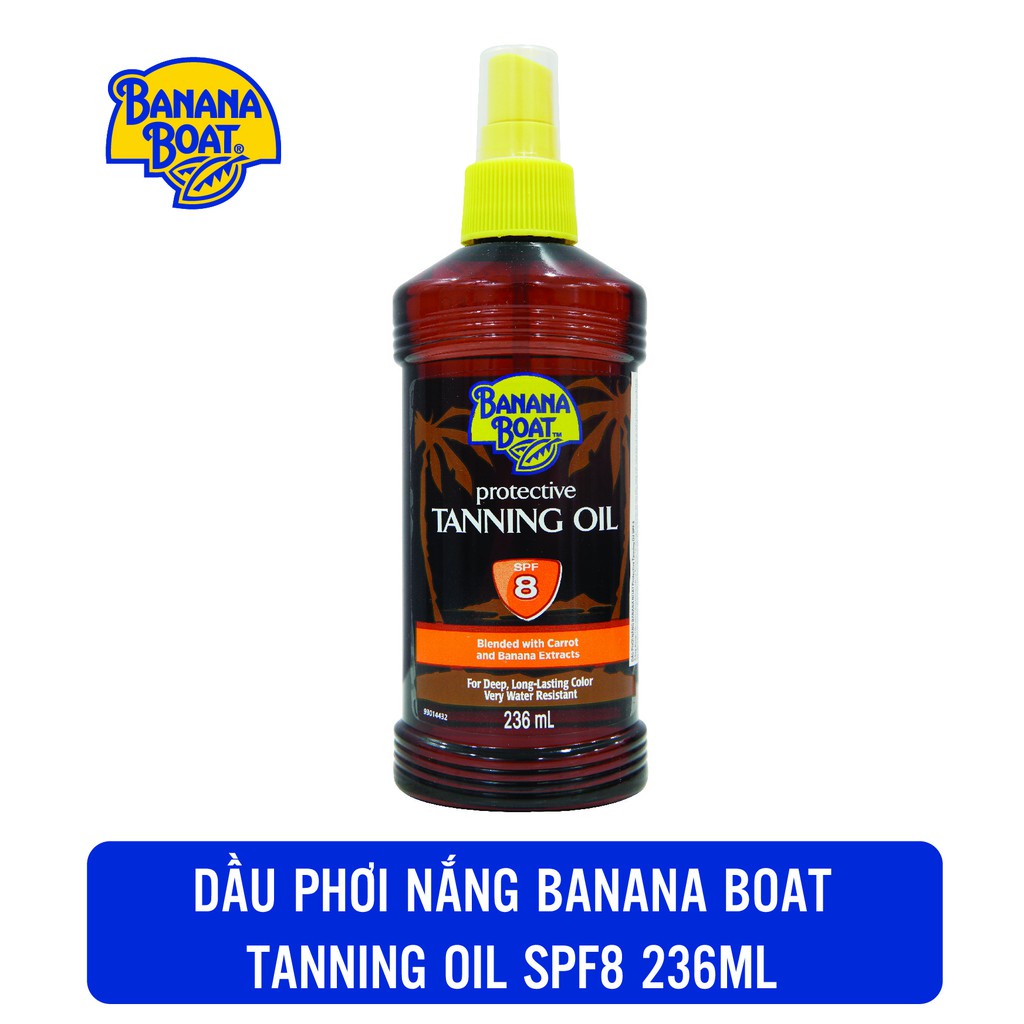 Dầu Phơi Nắng Bảo Vệ Da Banana Boat Protective Tanning Oil SPF8 236ml/Chai