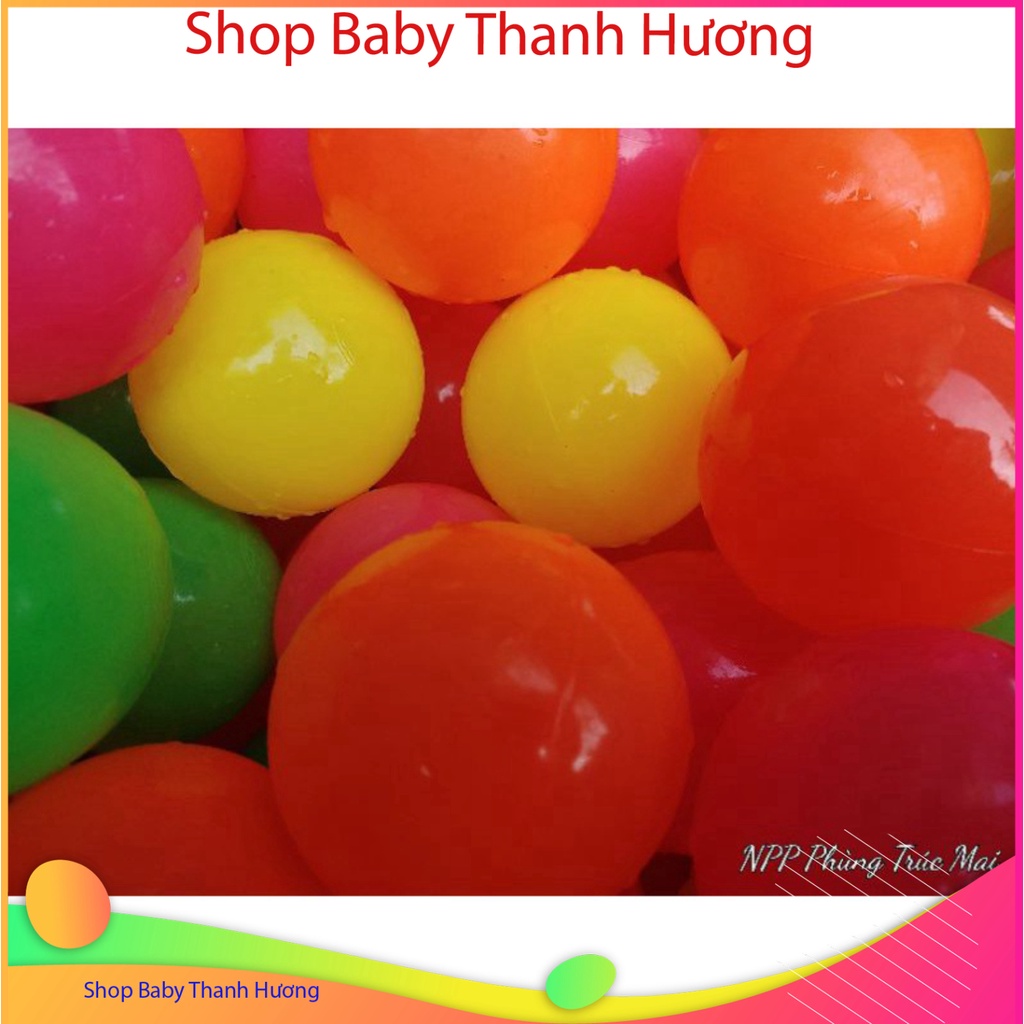Mã NPPBO20K giảm 20k]100 Quả Bóng nhựa cho bé chơi nhà banh loại to phi 8cm
