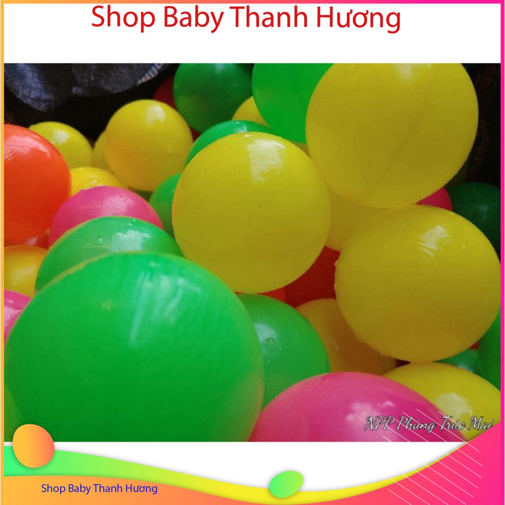 Mã NPPBO20K giảm 20k]100 Quả Bóng nhựa cho bé chơi nhà banh loại to phi 8cm