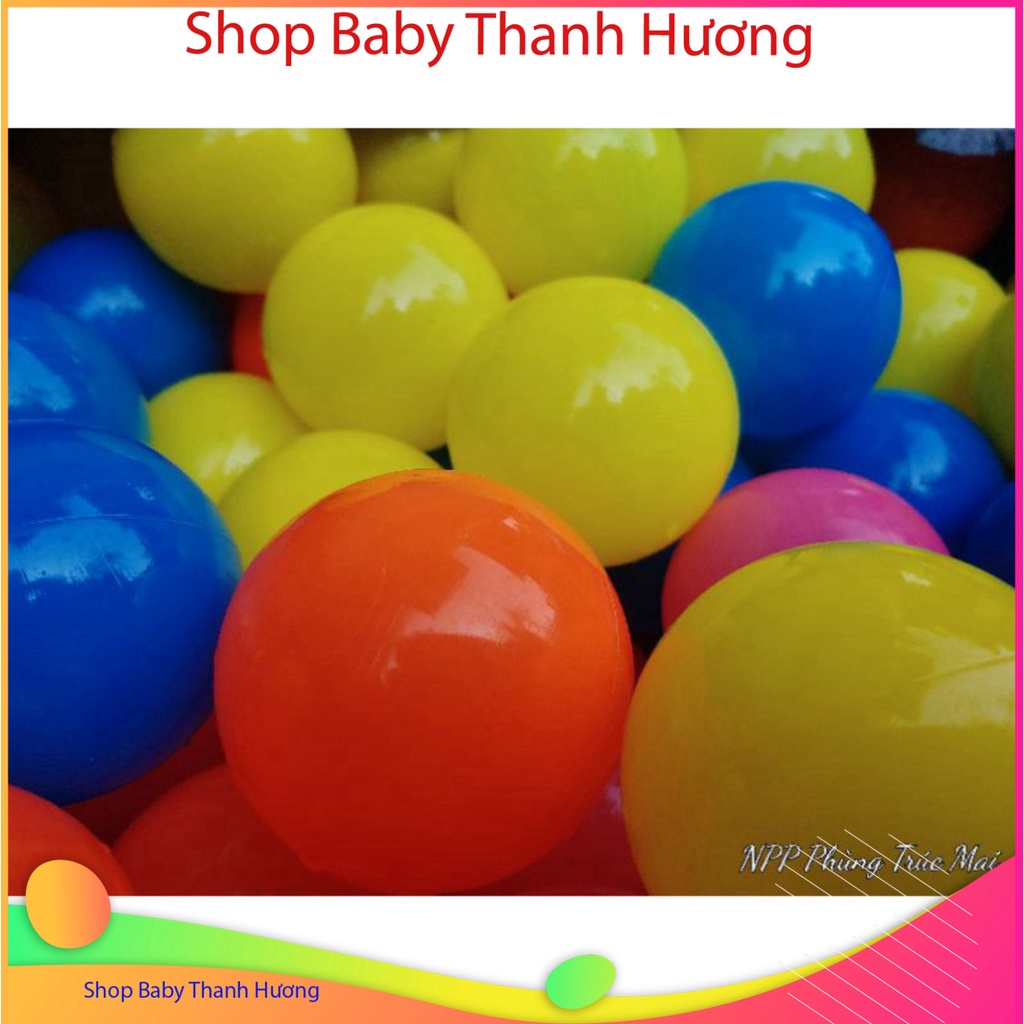 Mã NPPBO20K giảm 20k]100 Quả Bóng nhựa cho bé chơi nhà banh loại to phi 8cm