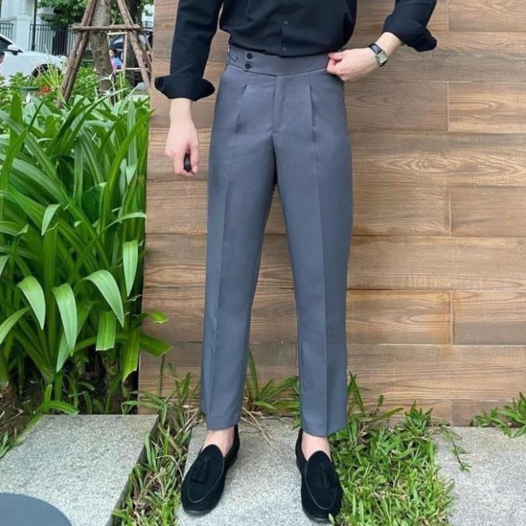 Quần baggy nam cạp cao N1LUXURY ống rộng vải Hàn cao cấp, co giãn phân loại tây âu lịch lãm. Chính hãng