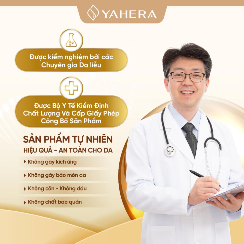 Bộ đôi dưỡng trắng ban đêm YAHERA Gồm serum dưỡng trắng 30g và kem dưỡng trắng da mặt 20g