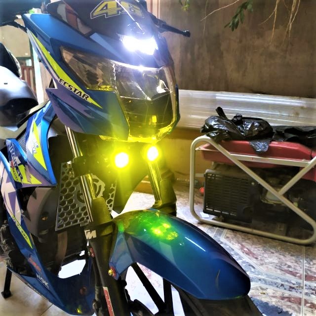 Chính Hãng đèn xe máy siêu sáng đèn led xe máy đèn trợ sáng xe máy bi cầu cho mô tô đèn xe led Cos Vàng Trắng