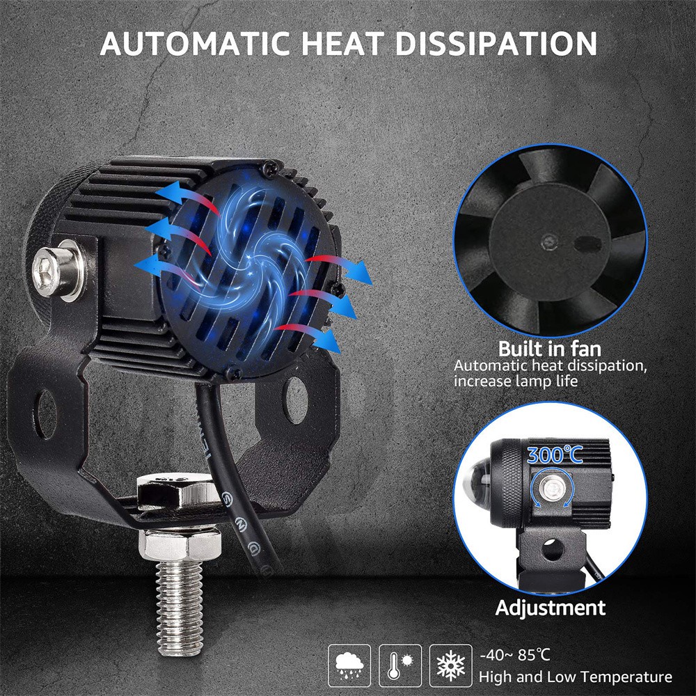 Chính Hãng đèn xe máy siêu sáng đèn led xe máy đèn trợ sáng xe máy bi cầu cho mô tô đèn xe led Cos Vàng Trắng