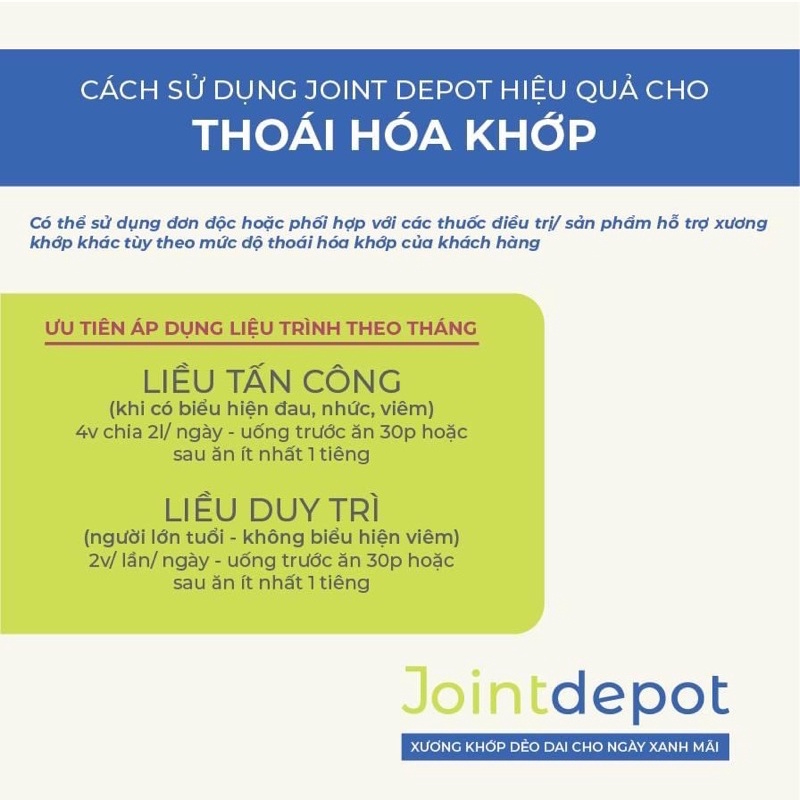 Jointdepot viên xương khớp hỗ trợ giảm đau, thoái hóa khớp - Hộp 40 viên Medimap Joint Depot