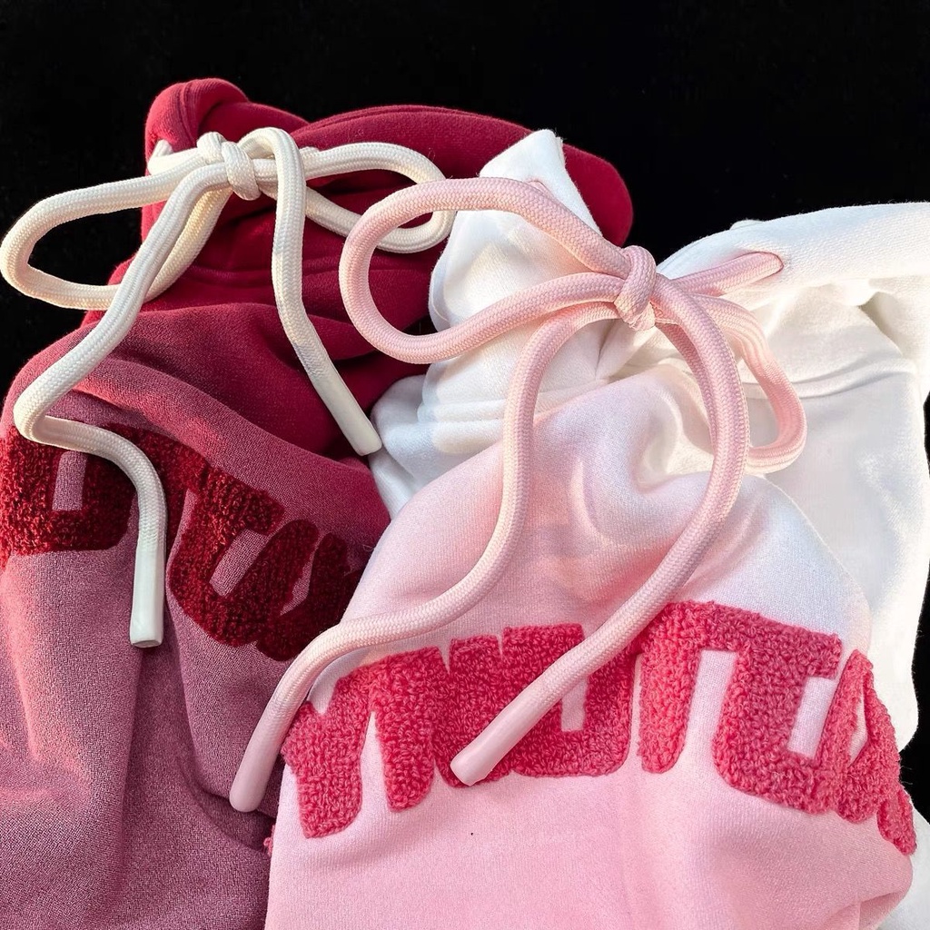 Áo Sweatshirt Có Mũ Trùm Đầu Thêu Hình Ngôi Sao Năm Cánh Màu Gradient Cao Cấp Dành Cho Cặp Đô