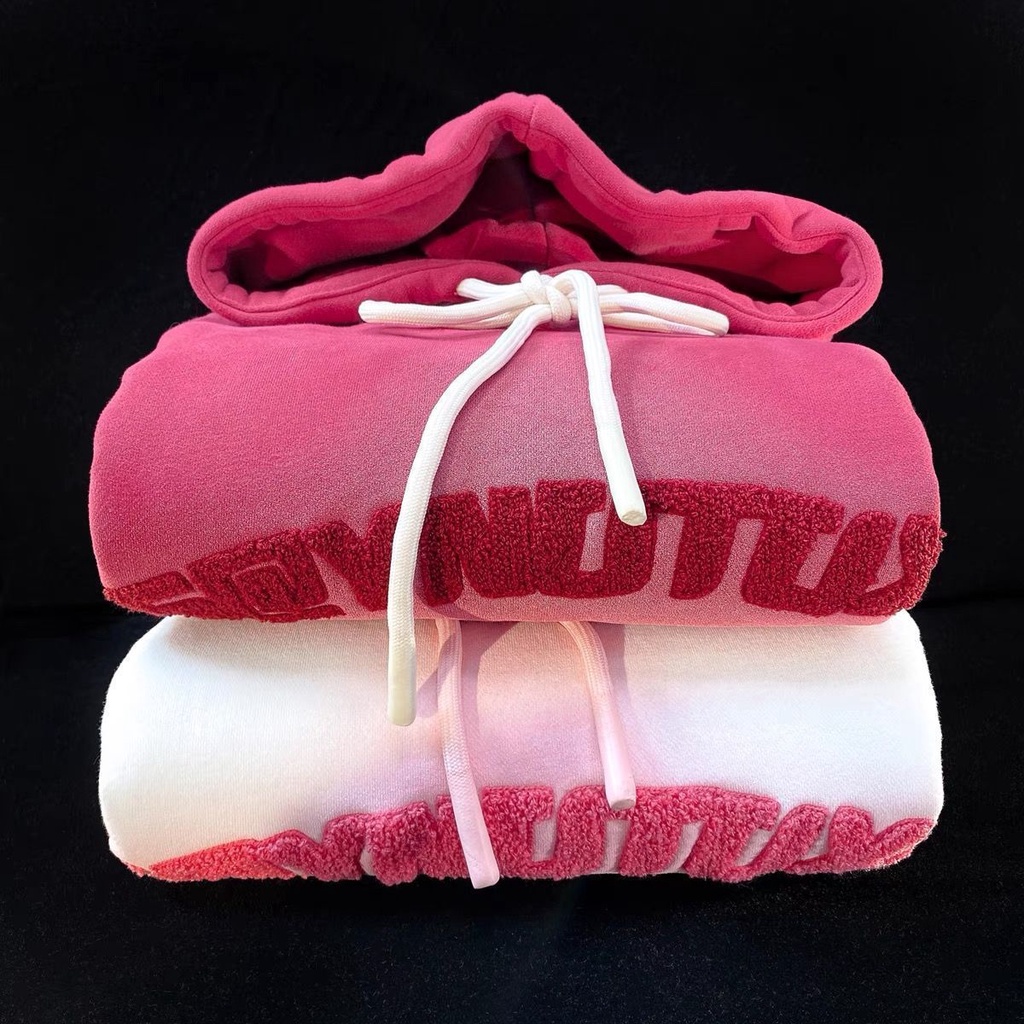 Áo Sweatshirt Có Mũ Trùm Đầu Thêu Hình Ngôi Sao Năm Cánh Màu Gradient Cao Cấp Dành Cho Cặp Đô