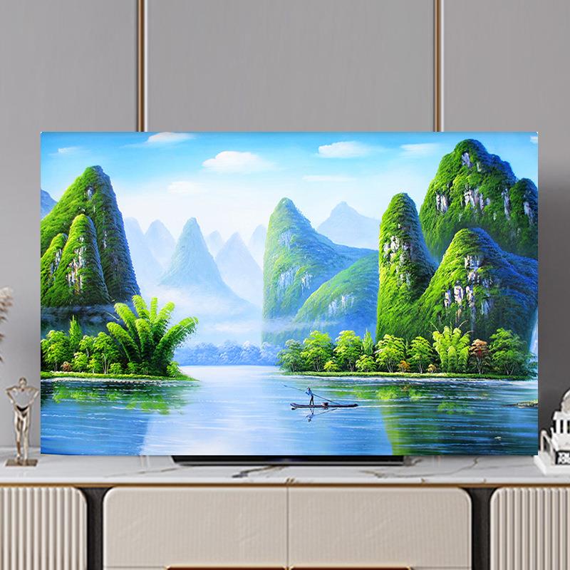 Tấm che bụi tv tấm che bụi tv tấm che chống bụi vải chống nắng xiaomi haier 65 bộ nắp bảo vệ treo tấm chắn cong