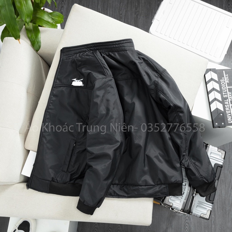 Áo khoác gió lót lông trung niên cho ông, cho bố mẫu mới 2023