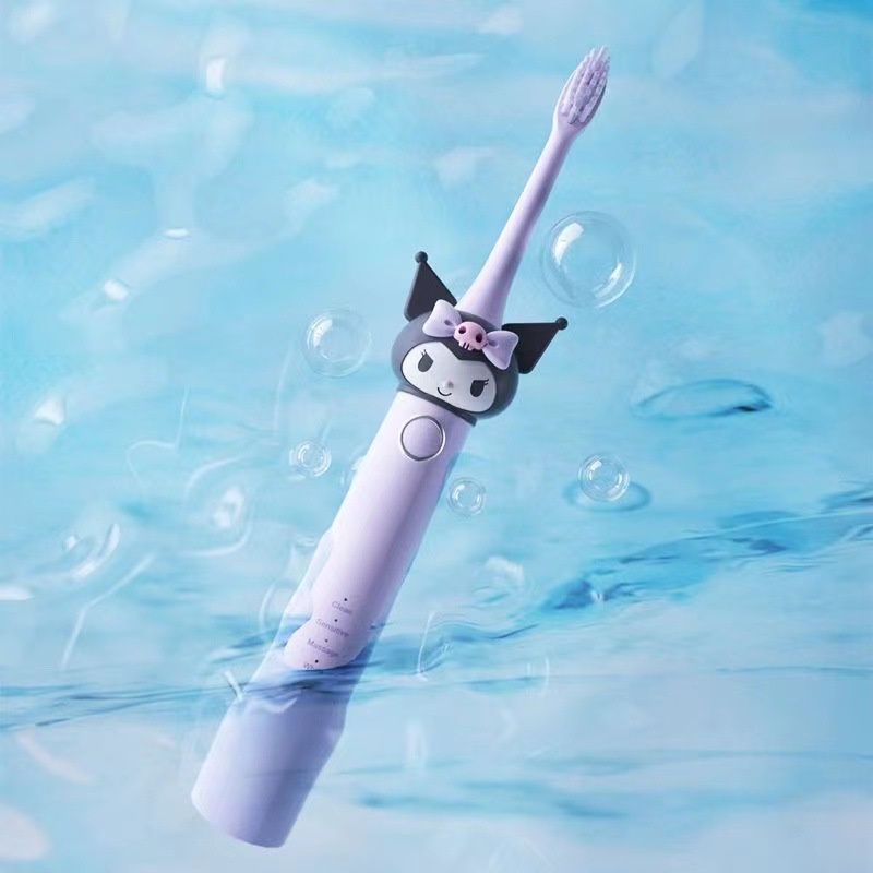 Bàn Chải Đánh Răng Điện Yimi Kuromi Đế Mềm Cho Nữ