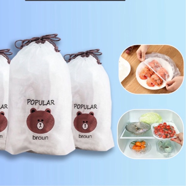 Mang bọc thực phẩm co giãn siêu dai có chun hình túi gấu - Tái sử dụng Shop Mẹ Ớt
