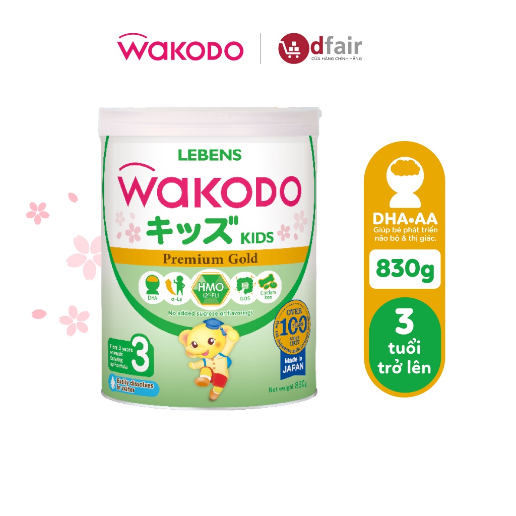 Sữa Bột Wakodo Kid Cho Trẻ Từ 3 Tuổi 830g (New)