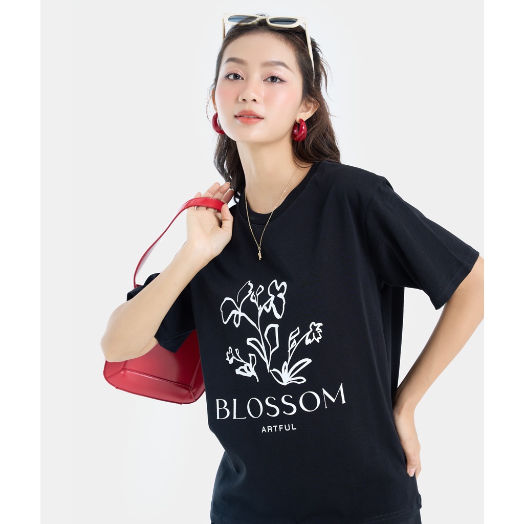 Áo Thun Nữ Thời Trang HNOSS Form Rộng In Hình Art Blossom HNATH042