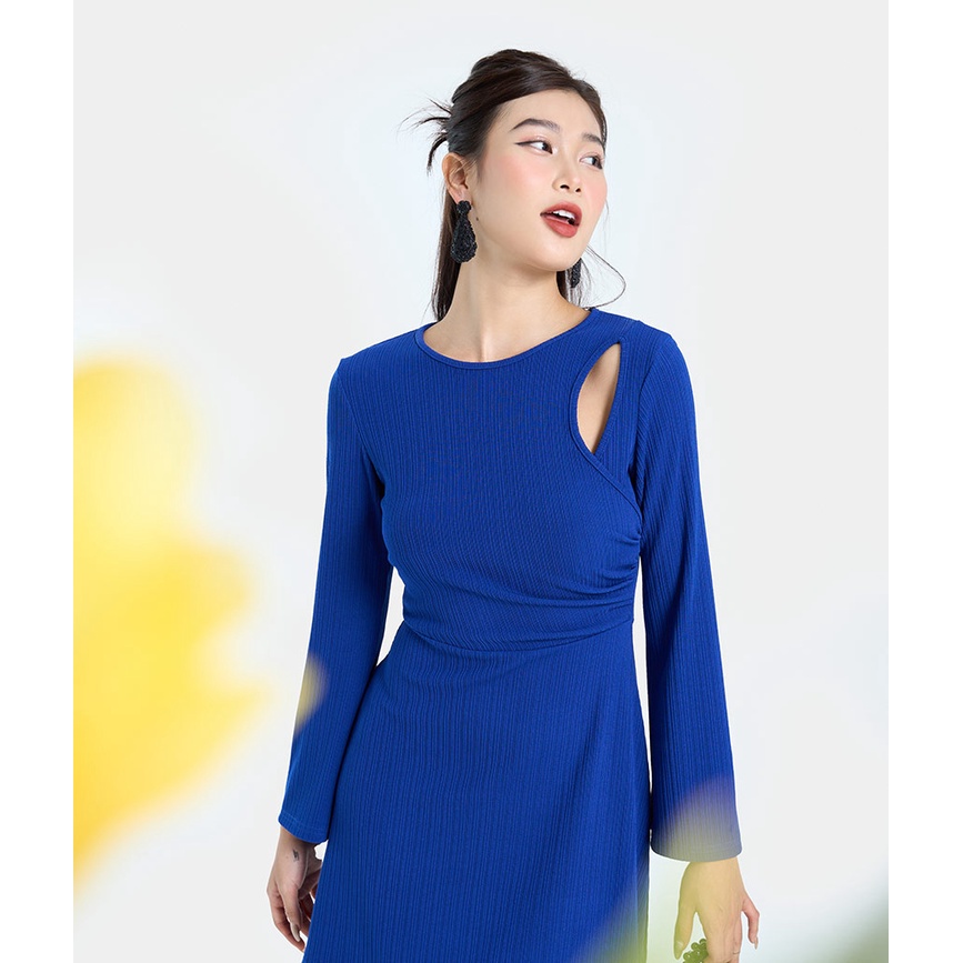 Đầm Ôm Nữ Thời Trang HNOSS Cut Out Thun Tay Loe HNDNG024