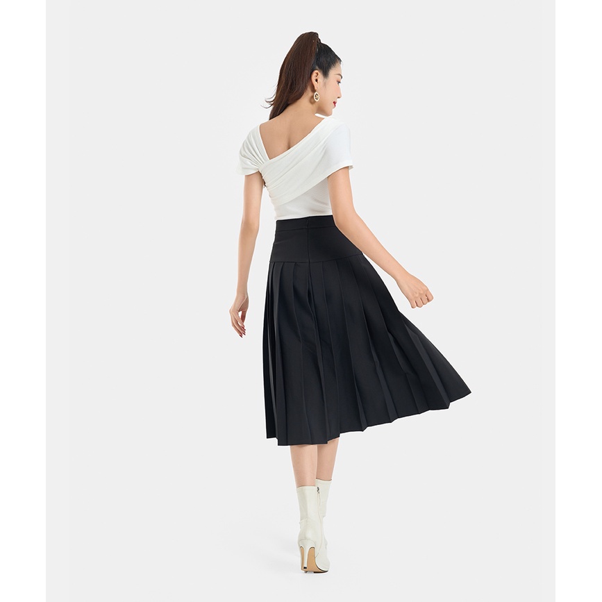 Áo Thun Nữ Thời Trang HNOSS Lệch Vai Phối Ngọc HNATH033