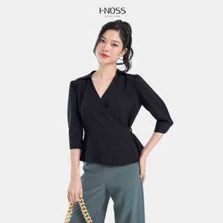 Áo Sơmi Nữ Thời Trang HNOSS Kiểu Vạt Đắp HNAKI074