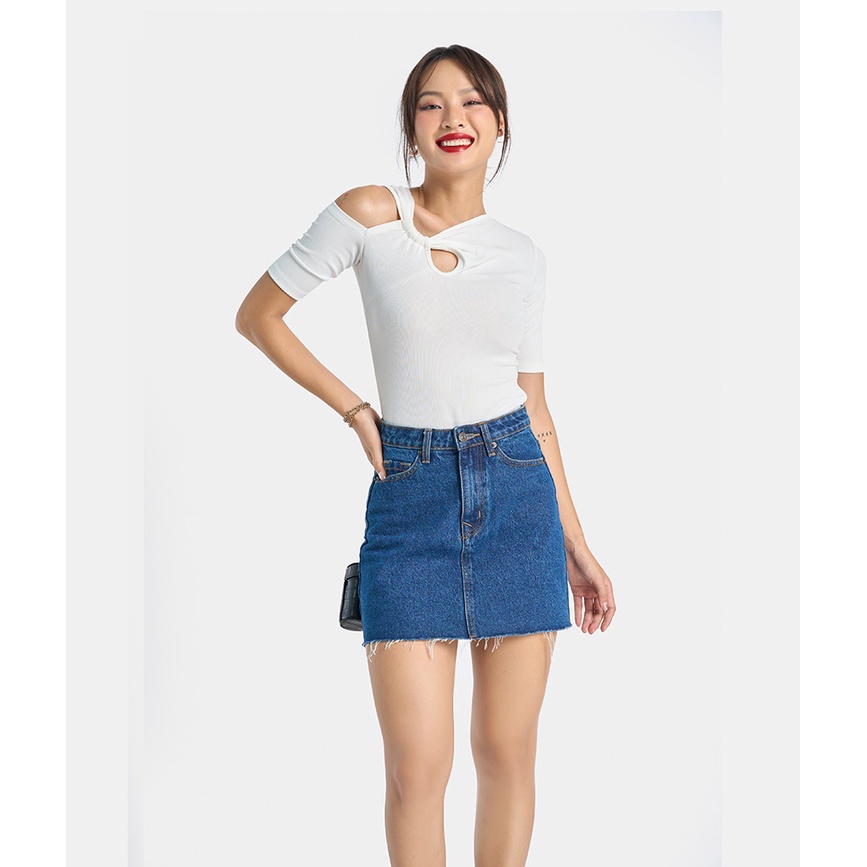 Áo Thun Nữ Thời Trang HNOSS Cutout Tay Ngắn HNATH034