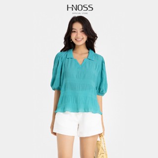 Áo Kiểu Sơmi Thời Trang Nữ HNOSS Tay Lỡ HNAKI052