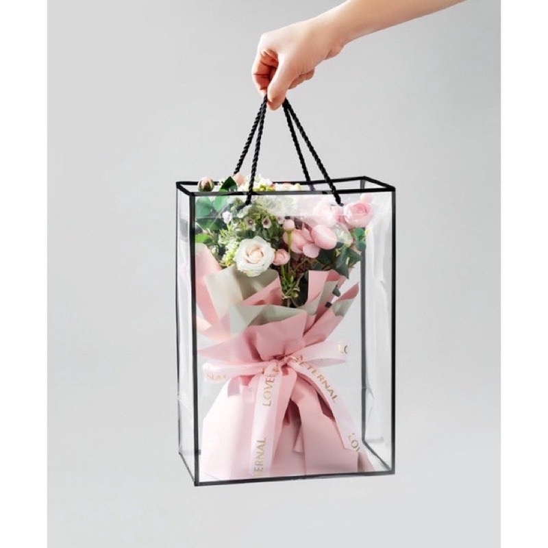 Túi Mica dẻo viền màu mẫu túi mới Hy Hy Store