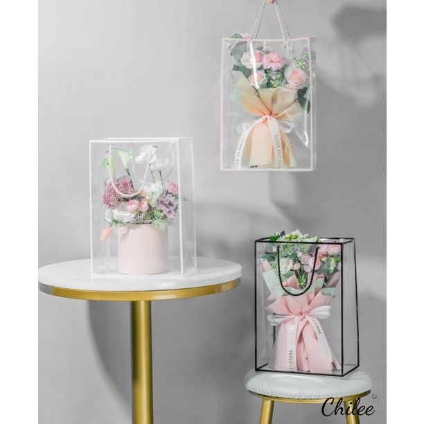 Túi Mica dẻo viền màu mẫu túi mới Hy Hy Store