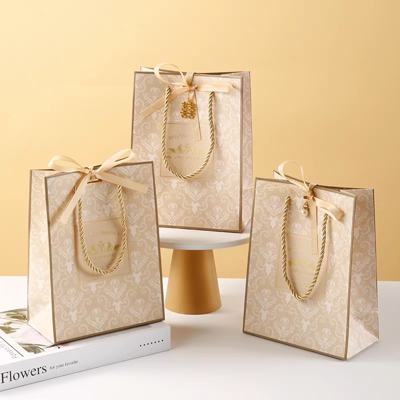 Túi tote ruy băng đựng quà phong cách vintage cổ điển