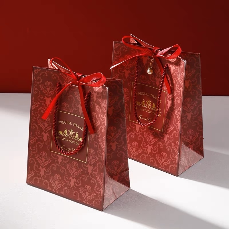 Túi tote ruy băng đựng quà phong cách vintage cổ điển