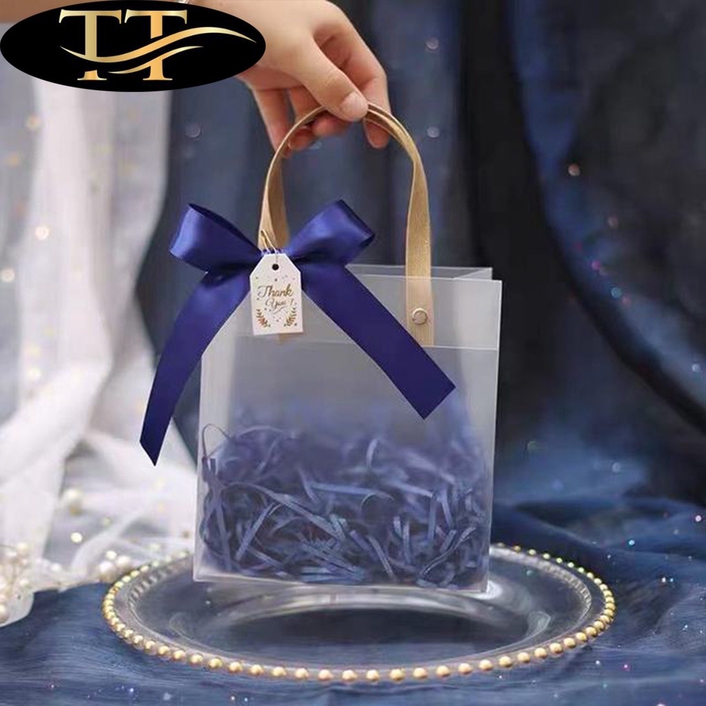 Túi Đựng Quà Trong Suốt kèm nơ và giấy rơm Hy Hy Store